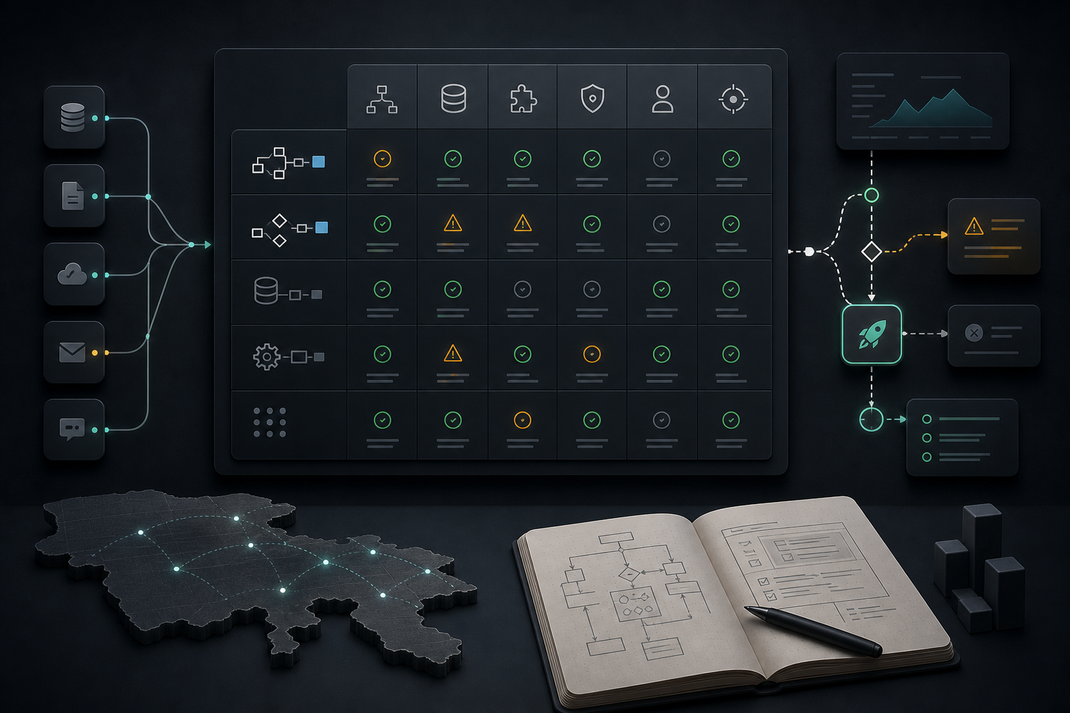 AI consultant Armenia audit matrix connecting workflow value, data readiness, integration risk, evaluation and human approval