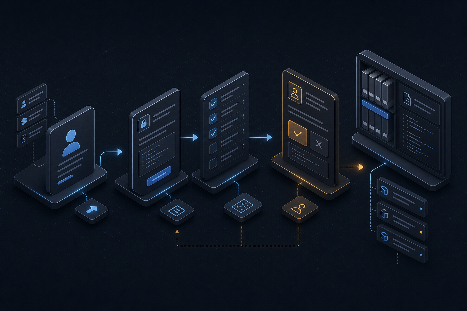 Контролируемый AI workflow onboarding связывает событие о новом сотруднике, knowledge base с permission scope, checklist, human approval и подтверждённое destination state